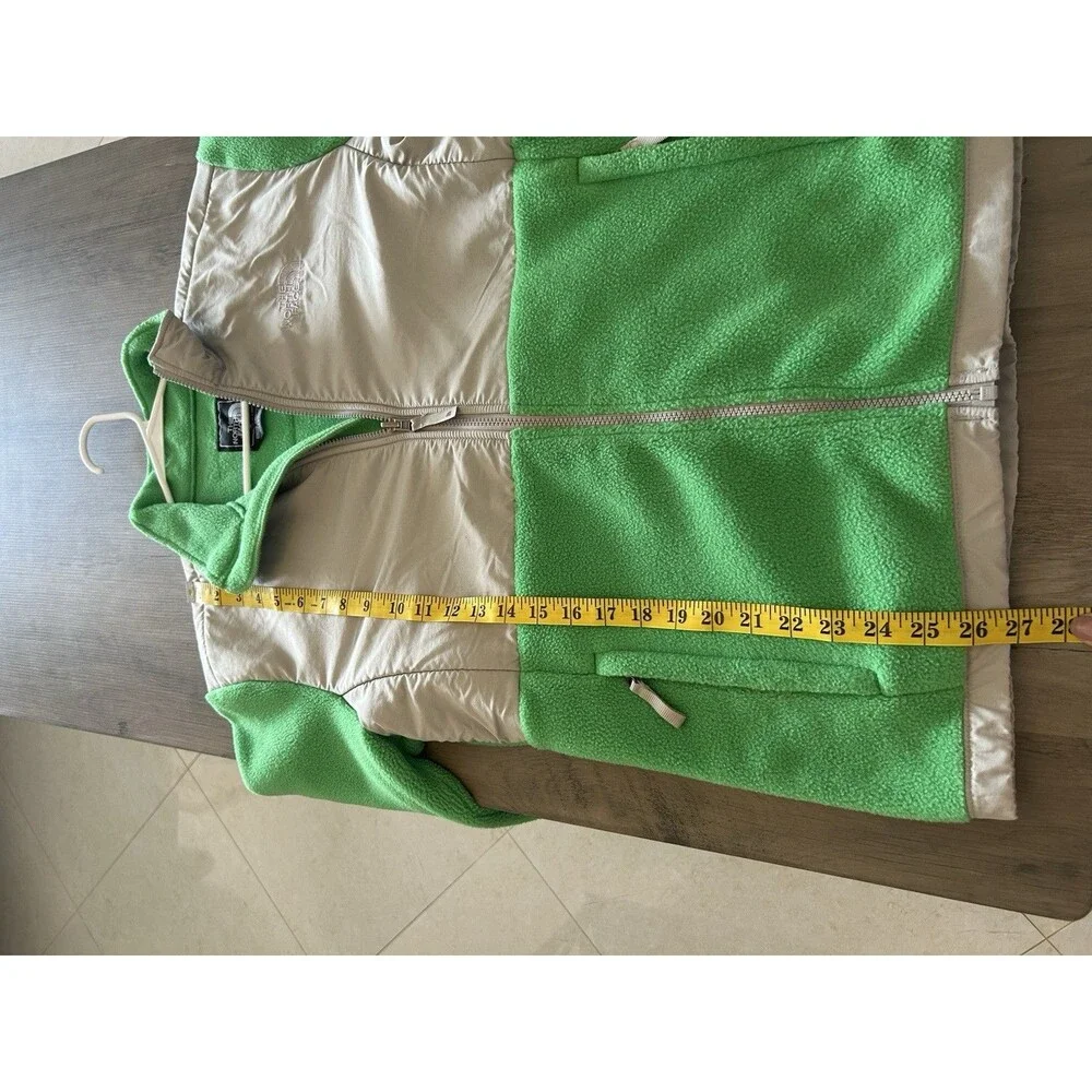 THE NORTH FACE DENALI JACKET Girls Size XL Green Gray SRP $109